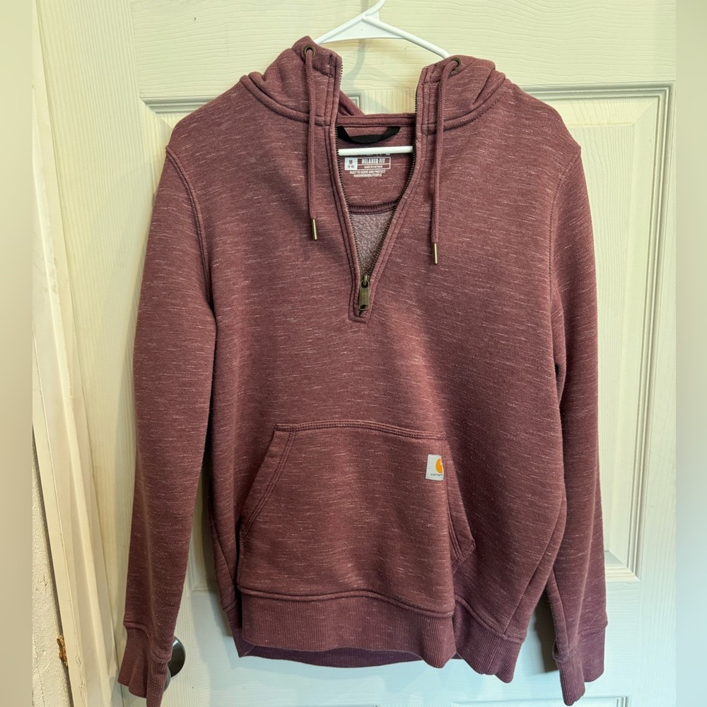 Maroon Quarter Zip Carhartt Hoodie